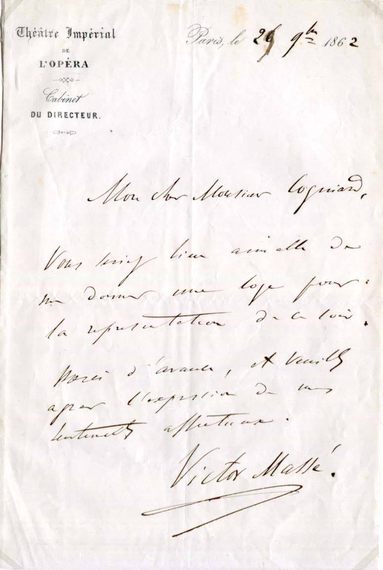 Victor Massé Autograph Autogramm | ID 7978727112853
