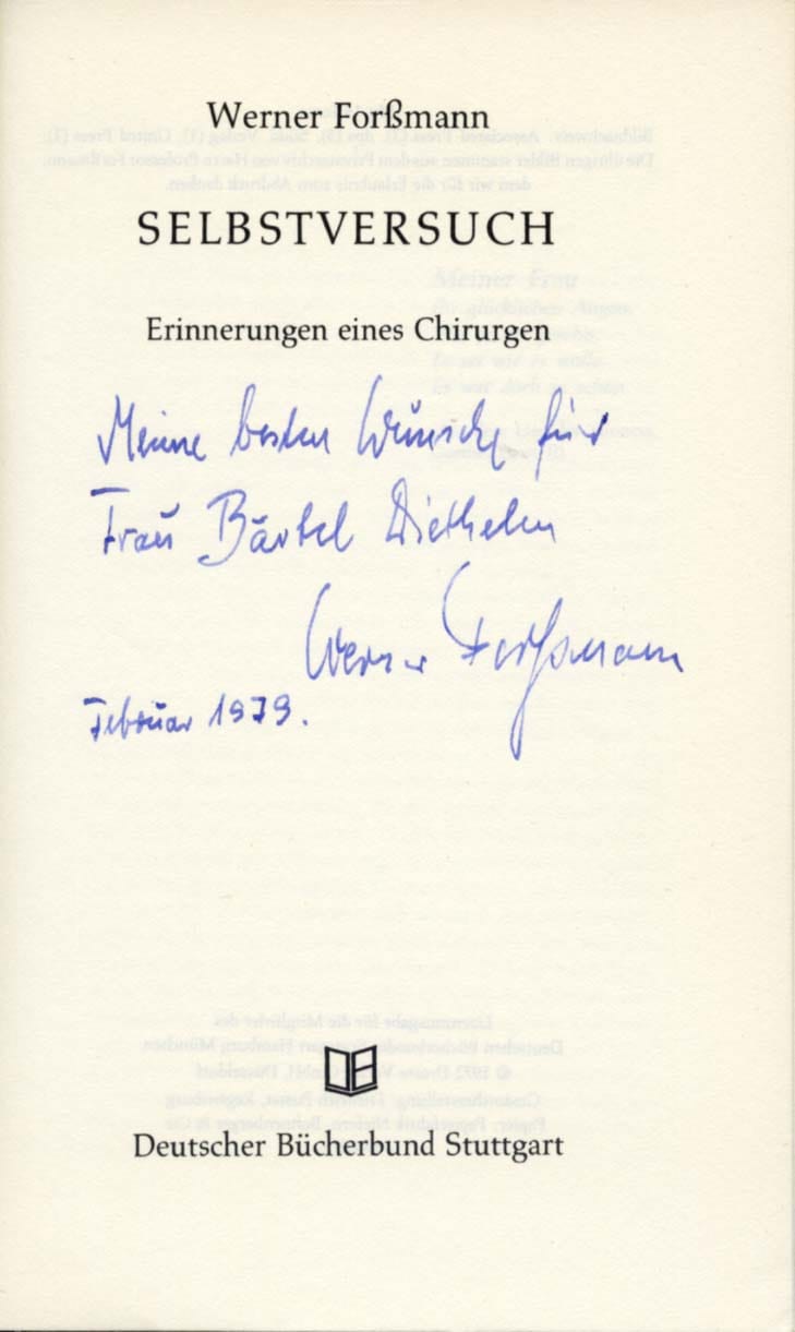 Werner Theodor Otto Forßmann Autograph Autogramm | ID 14667910414717