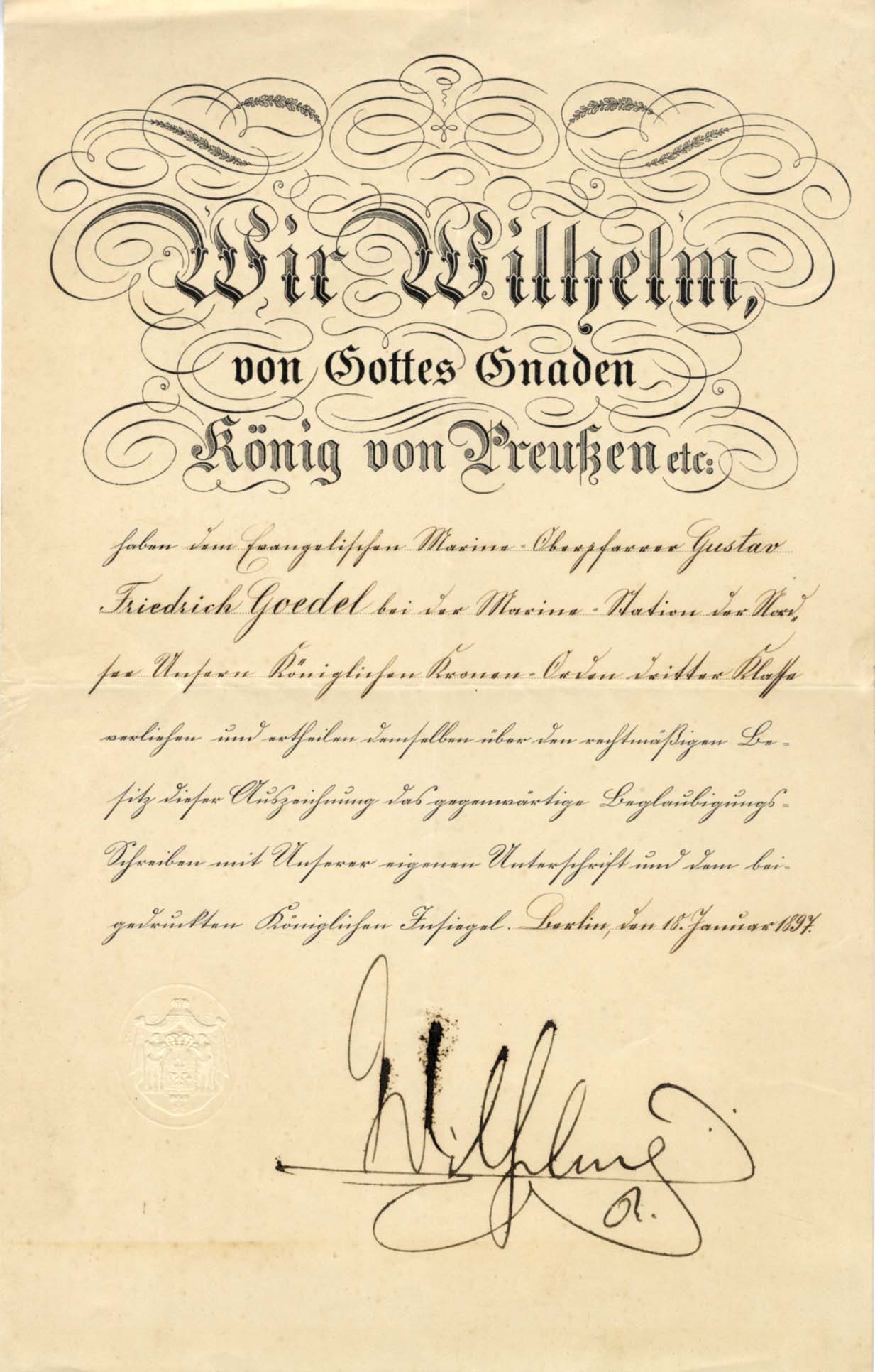  Wilhelm II, German Emperor Autograph Autogramm | ID 8290322219157