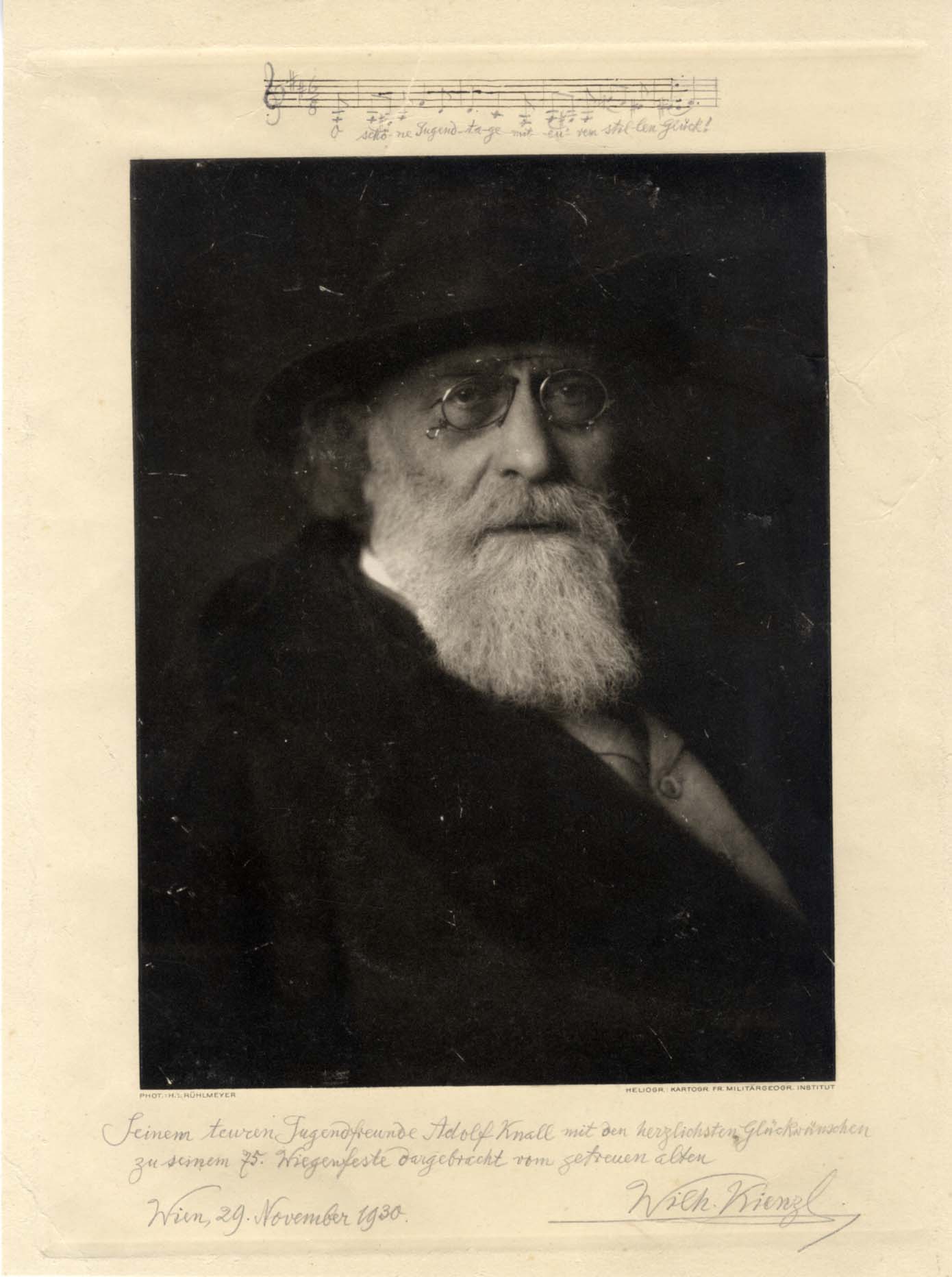 Wilhelm Kienzl Autograph