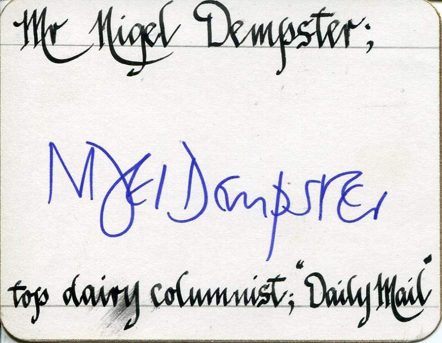 Dempster, Nigel autograph