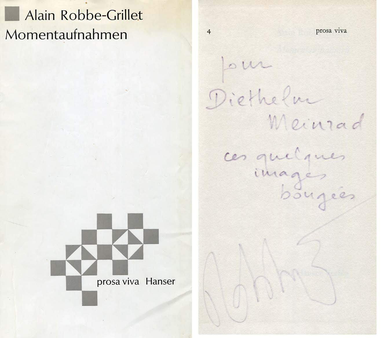 Robbe-Grillet, Alain autograph