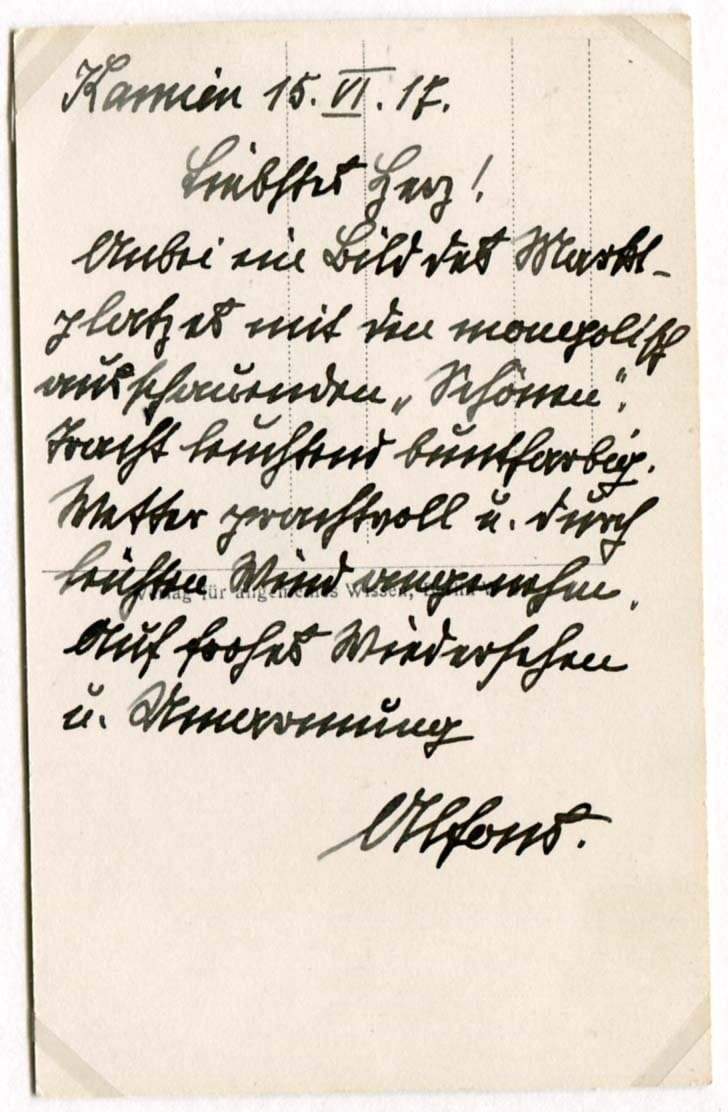 Prince Alfons of Bavaria autograph