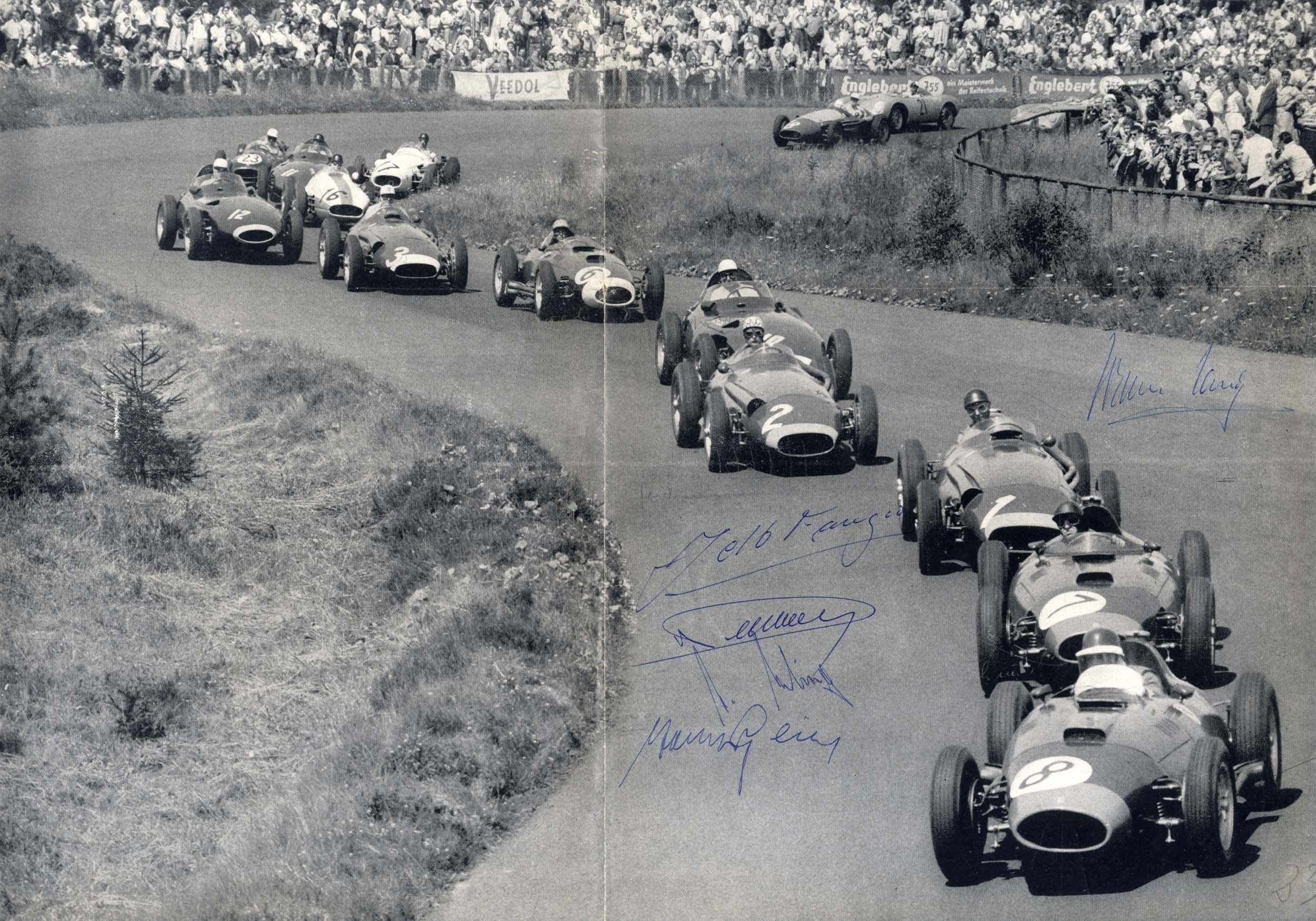 Alfred &amp; Juan Manuel &amp; Others Neubauer &amp; Fangio &amp; Others Autograph Autogramm | ID 7463926988949