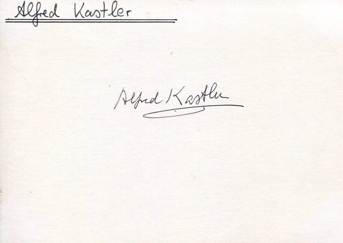 Kastler, Alfred autograph