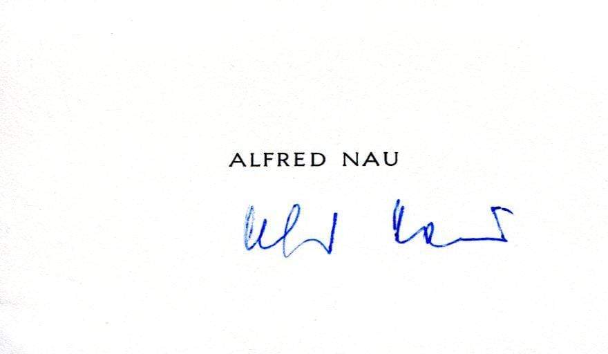 Nau, Alfred autograph