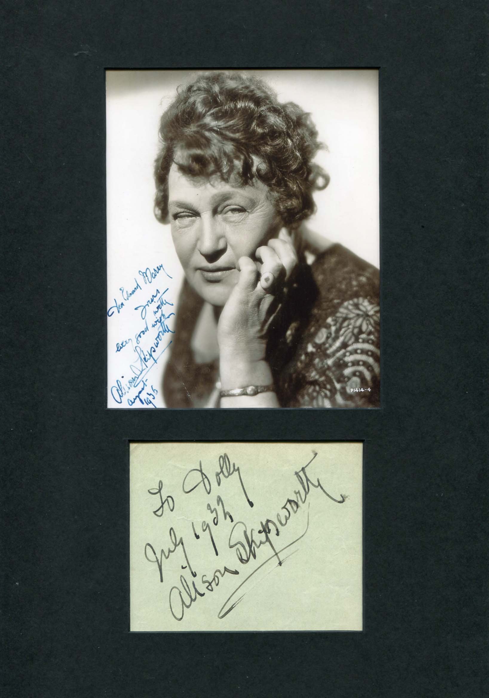 Skipworth, Alison autograph