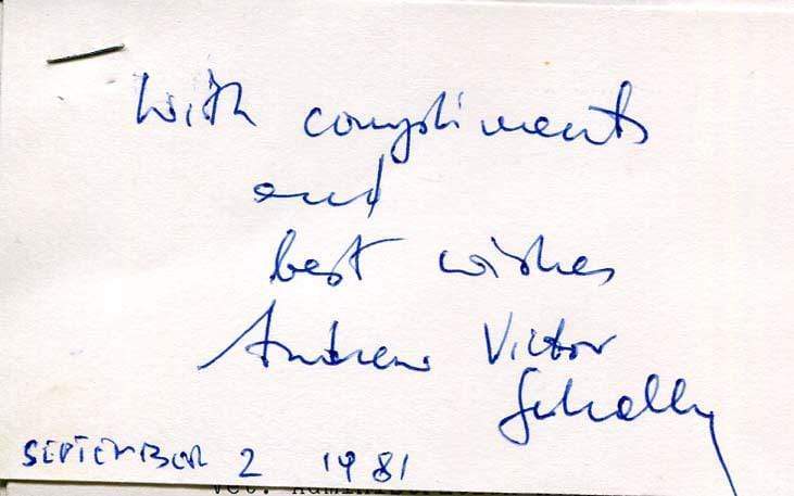 Andrew Victor Schally autograph | Handwritten manuscript & signature