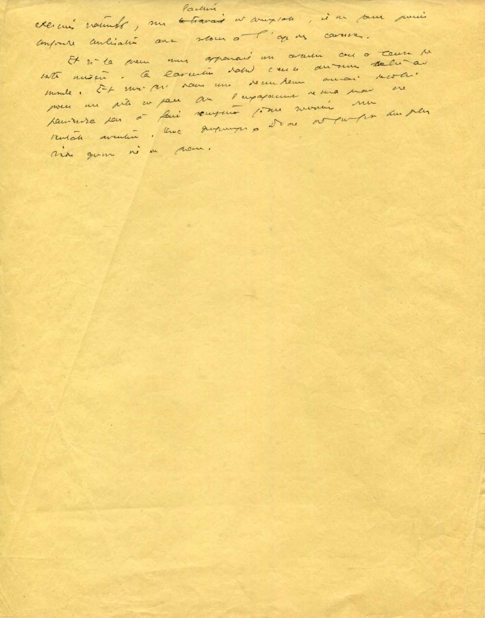 Antoine de Saint-Exupery Autograph manuscript with sketch
