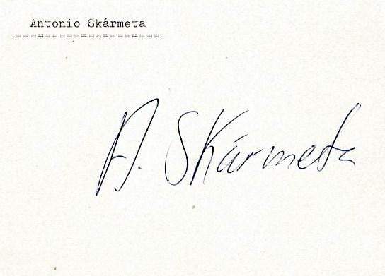 Skármeta, Antonio autograph