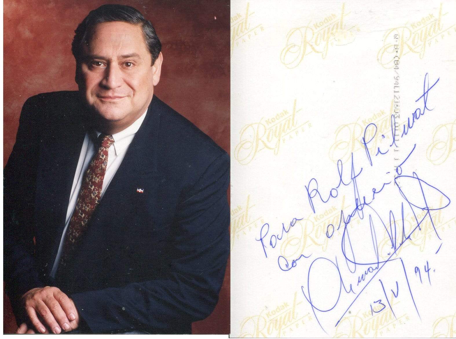 Calderón Sol, Armando autograph