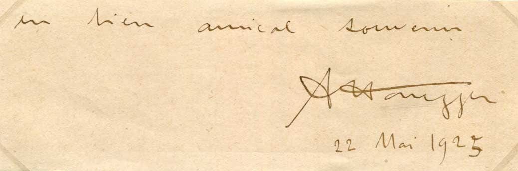 Arthur Honegger Autograph Autogramm | ID 7835108999317