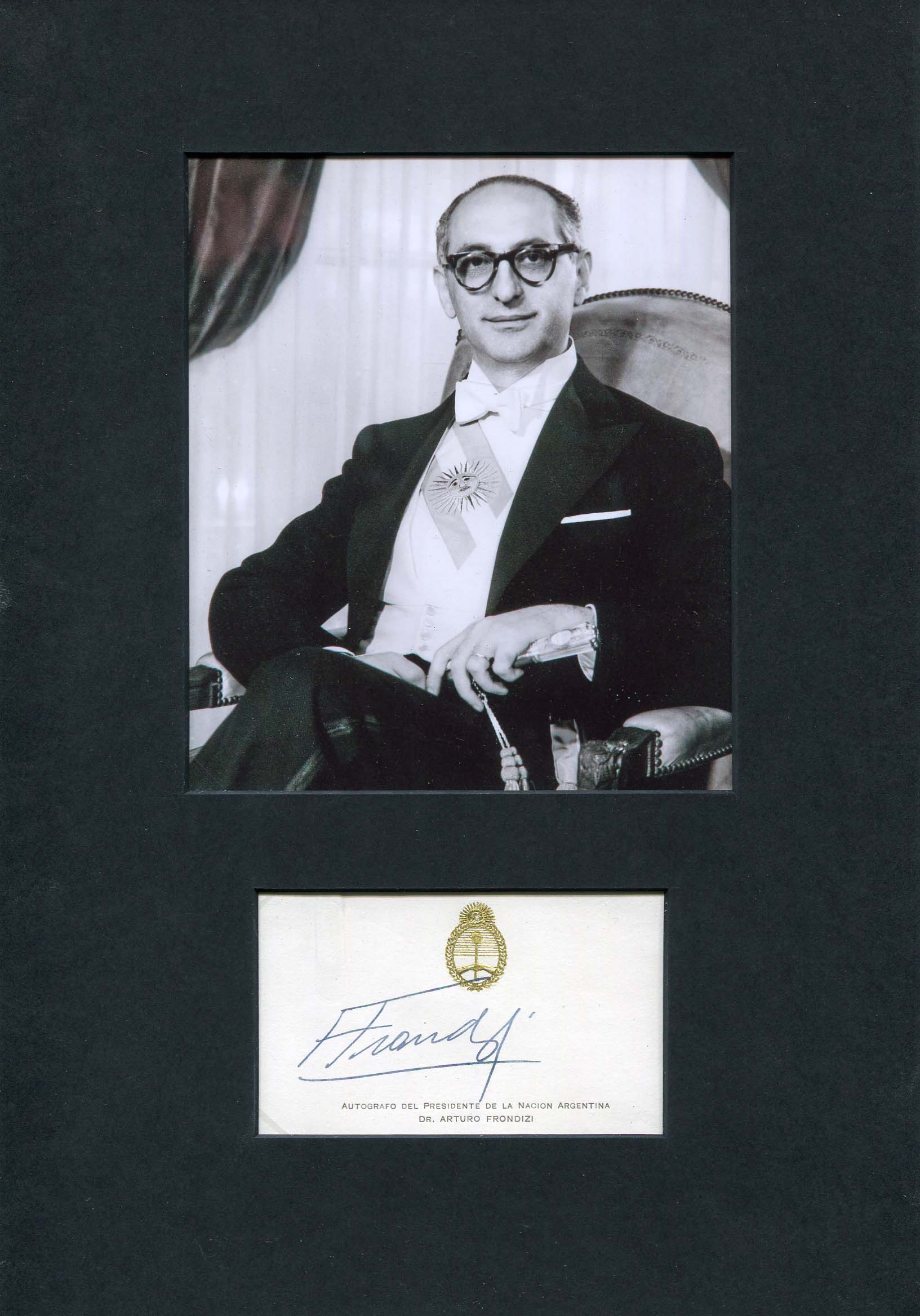 Frondizi, Arturo autograph