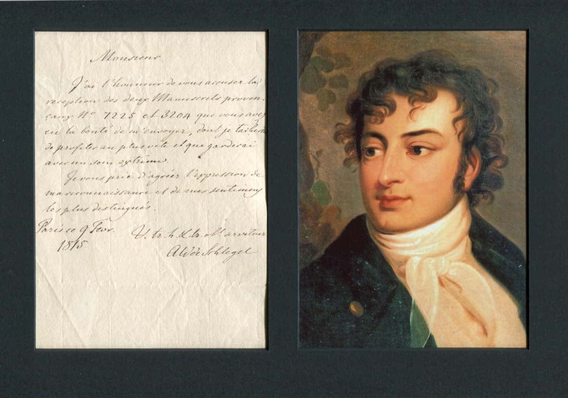 August Wilhelm Schlegel Autograph Autogramm | ID 7437224738965