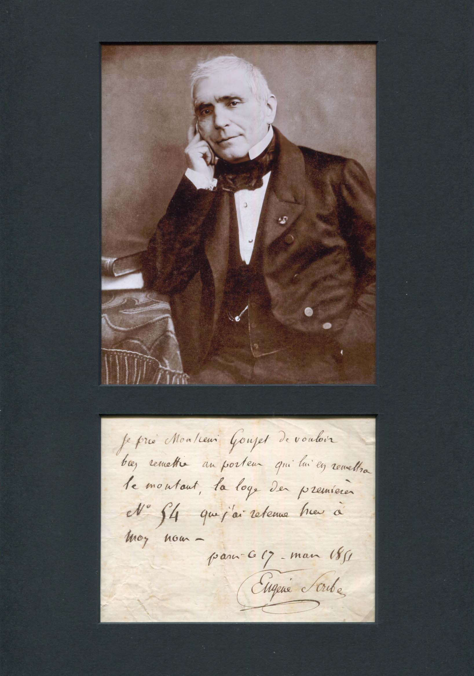 Eugène Scribe Autograph