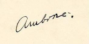 Baruch Ambrose, Benjamin autograph
