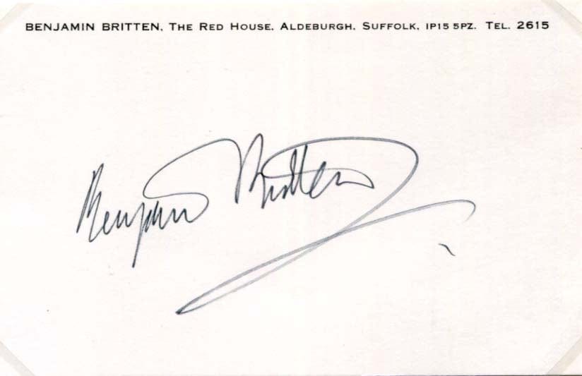 Benjamin Britten Autograph Autogramm | ID 7542096658581