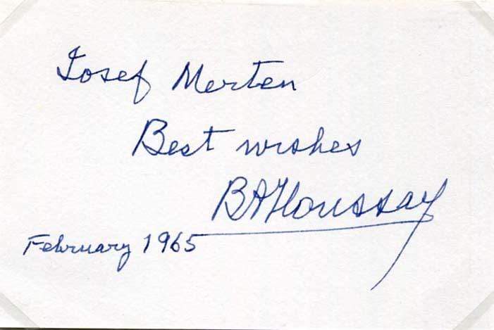 Bernardo Alberto Houssay Autograph Autogramm | ID 7225072648341