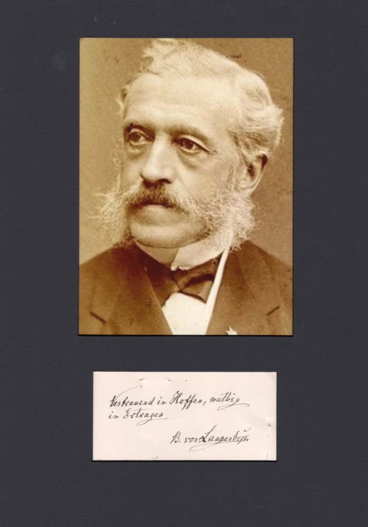 Bernhard von Langenbeck Autograph