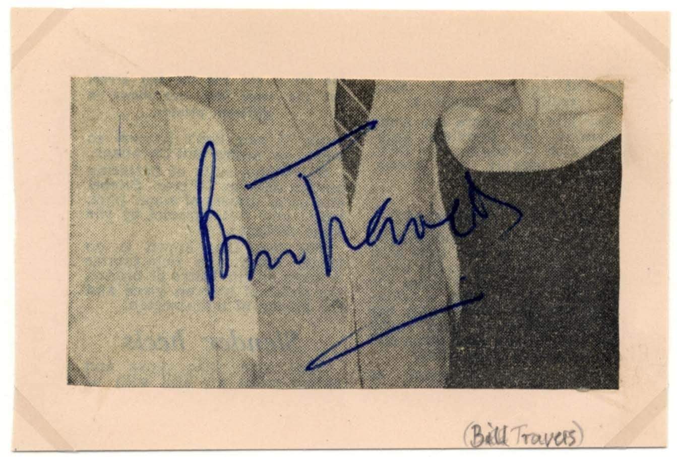 Travers, Bill autograph