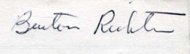 Burton Richter Autograph Autogramm | ID 7775355928725