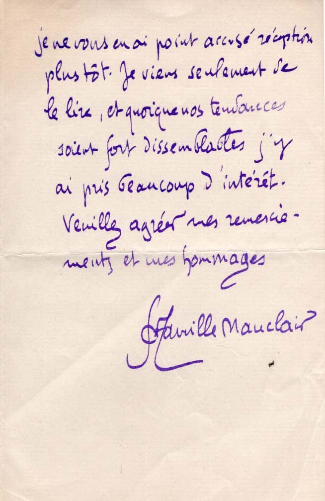 Camille Mauclair Autograph Autogramm | ID 7436809044117