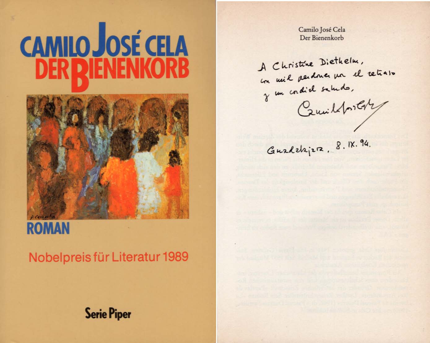 Camilo Jose Cela Autograph Autogramm | ID 7808884080789