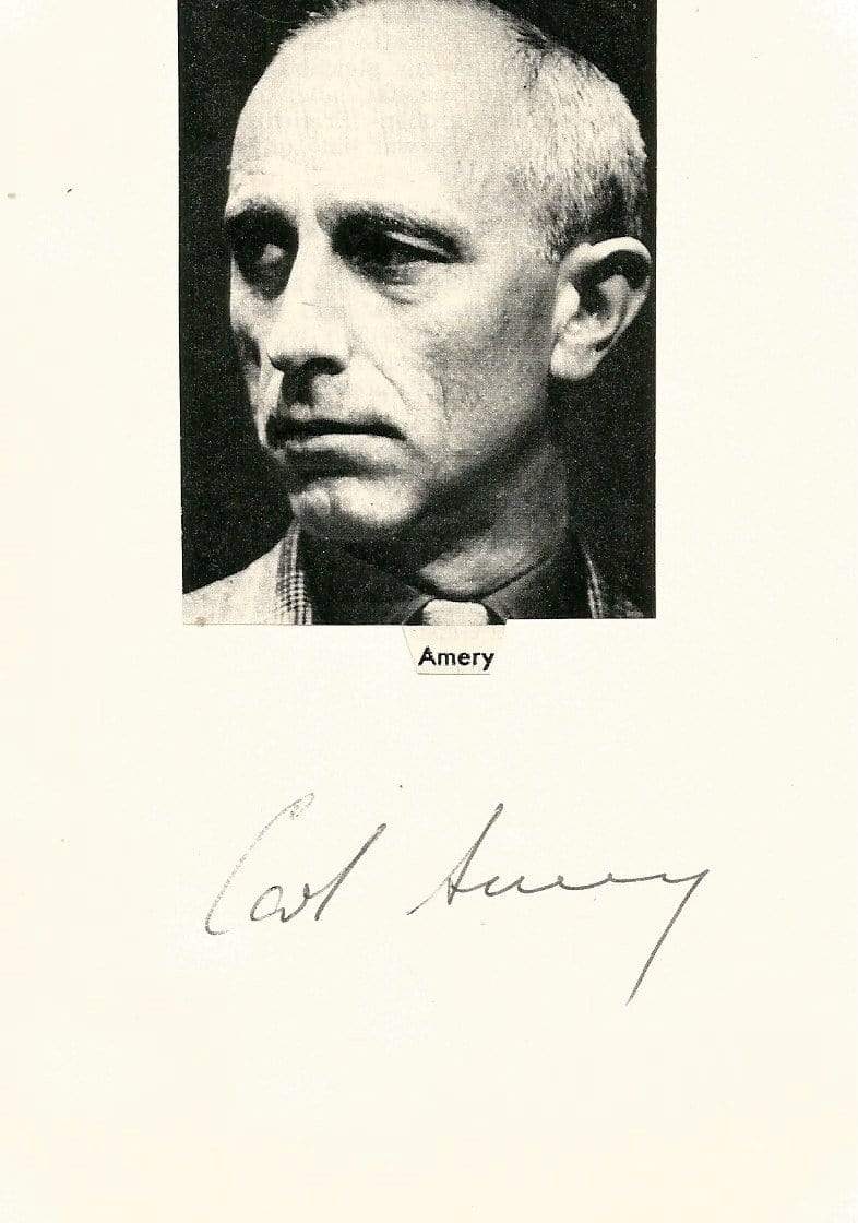 Amery, Carl autograph