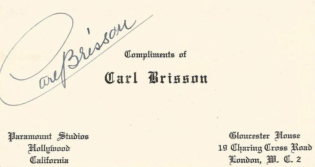 Brisson, Carl autograph