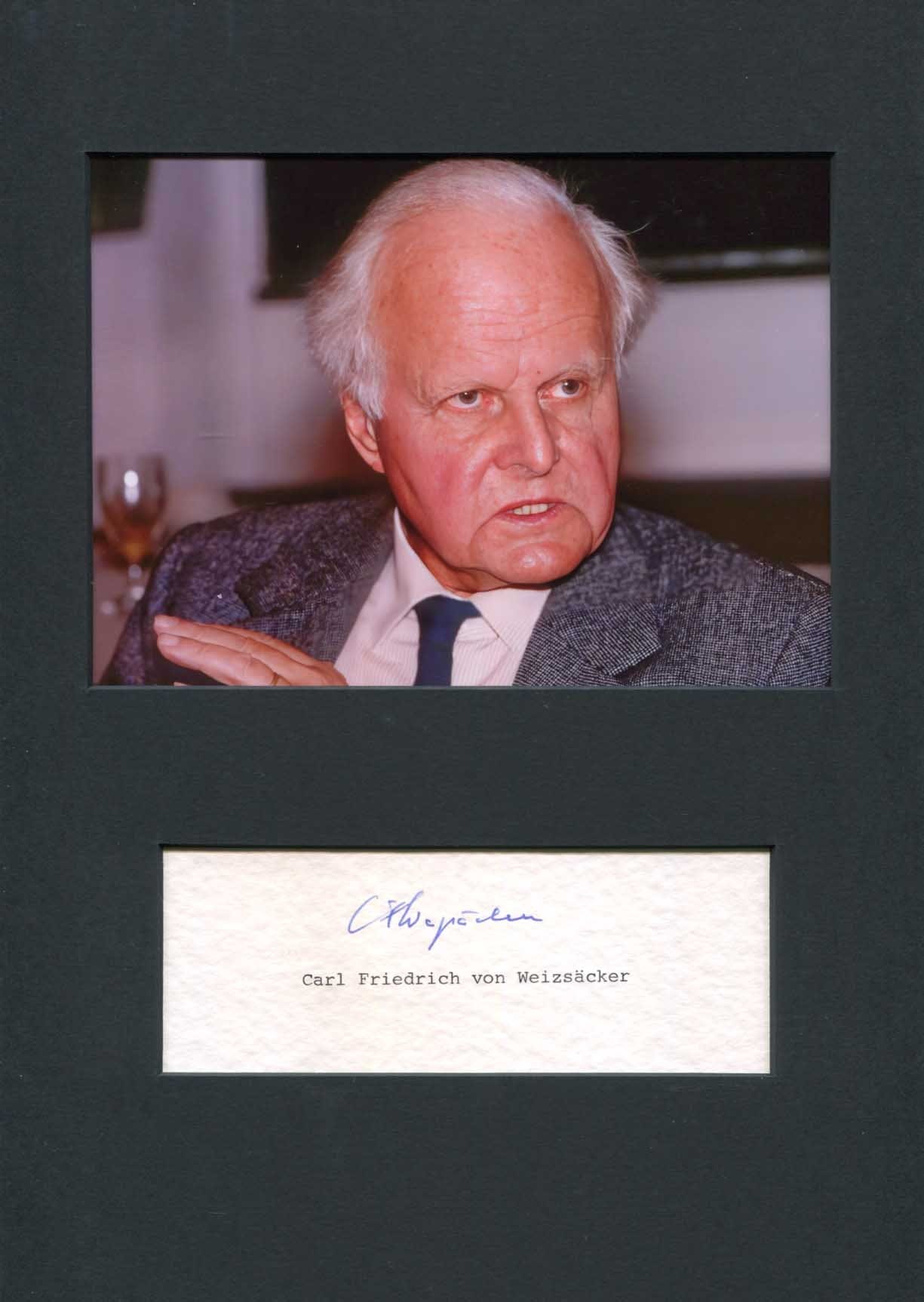 Carl Friedrich  von Weizsäcker Autograph Autogramm | ID 7837192913045