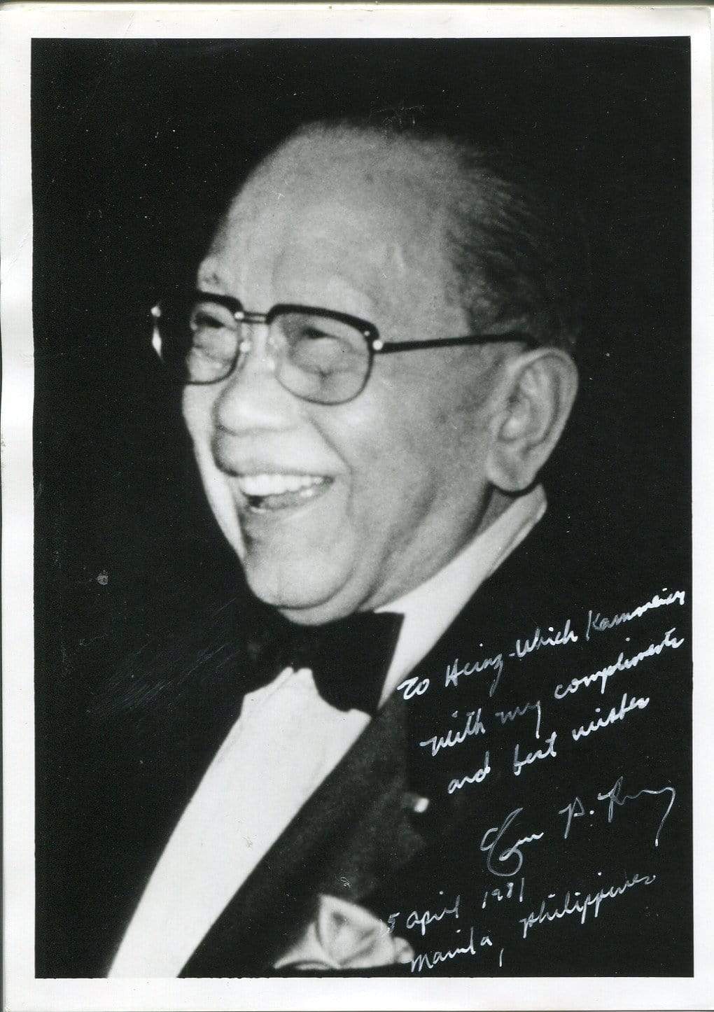 Romulo, Carlos P. autograph