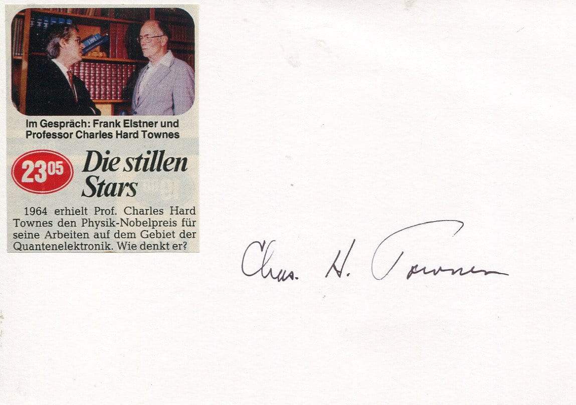 Charles H. Townes Autograph Autogramm | ID 7193984991381
