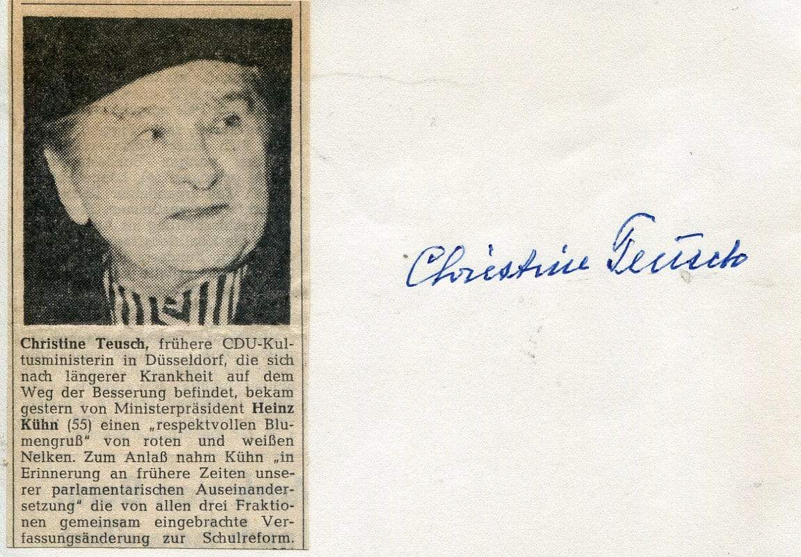 Teusch, Christine autograph
