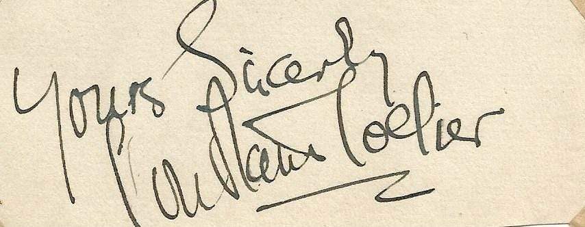 Collier, Constance autograph