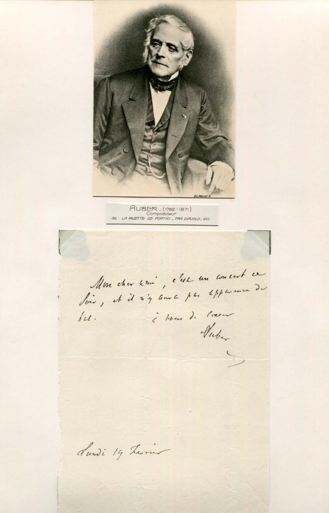Daniel Auber Autograph