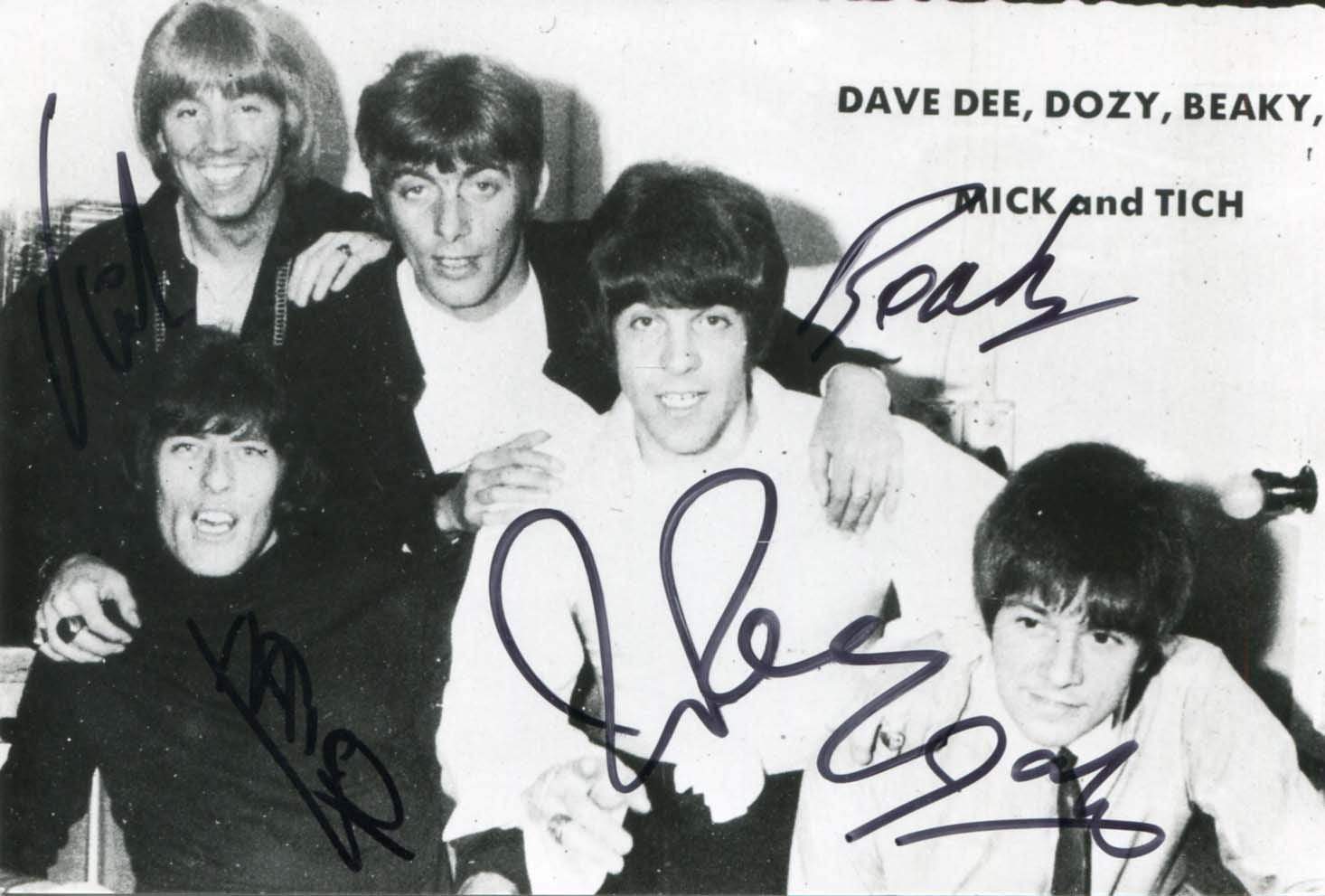 Dave Dee, Dozy, Beaky, Mick & Tich autograph
