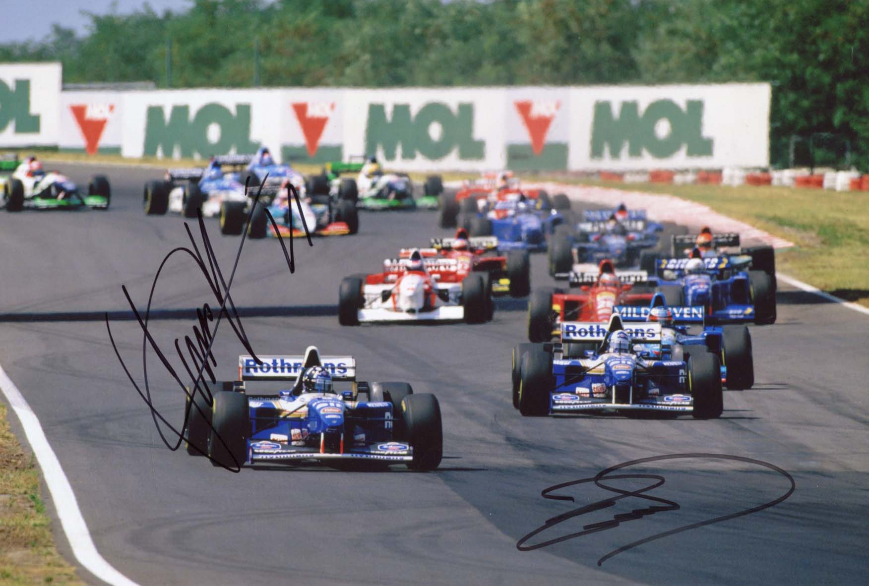 David Coulthard & Damon Hill Autogramme