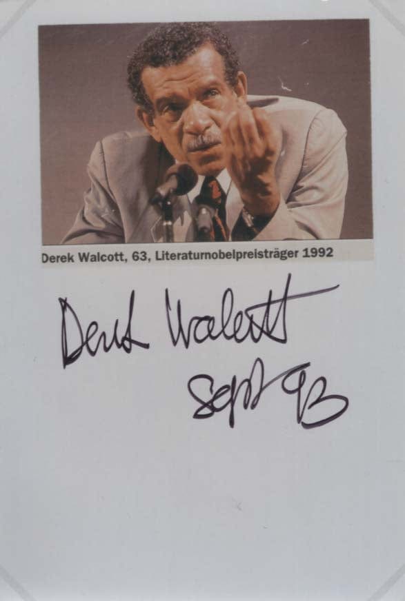 Derek Walcott Autogramm