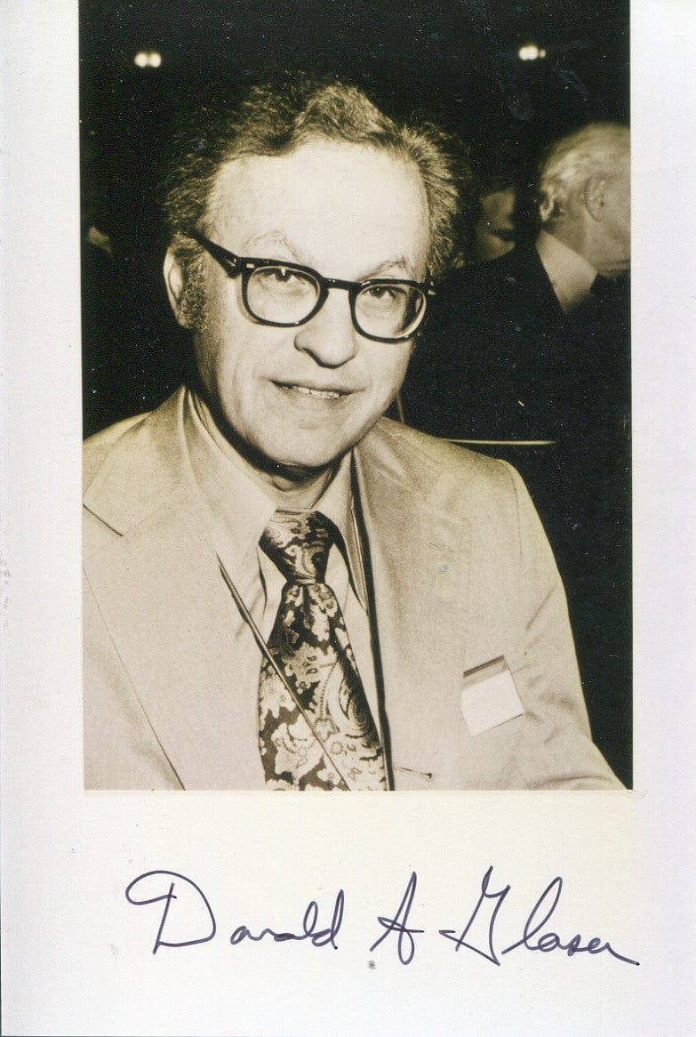 Donald Arthur Glaser Autogramm Signiertes Vintage Photo