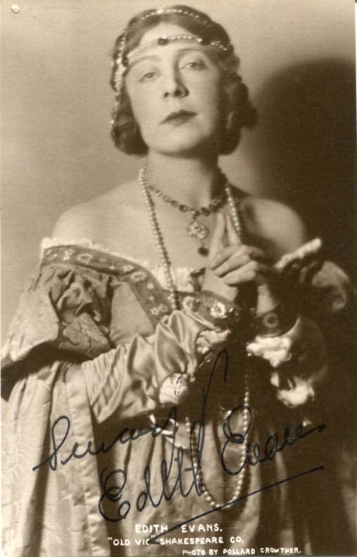Edith Evans Autograph