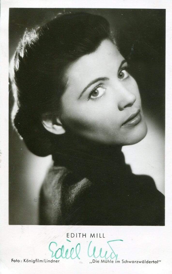 Edith Mill autograph | Signed vintage postcard photograph
