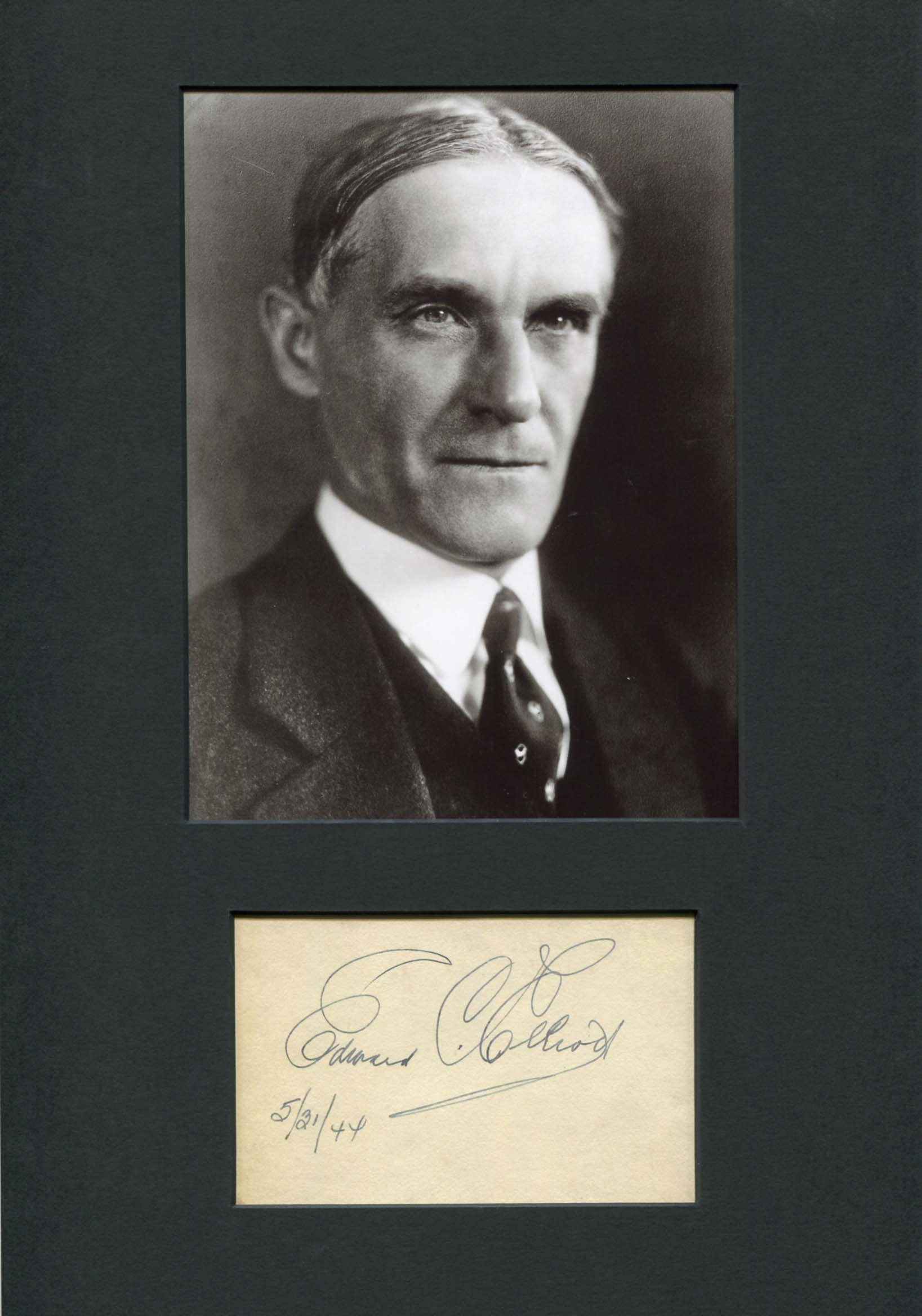Elliott, Edward Charles autograph