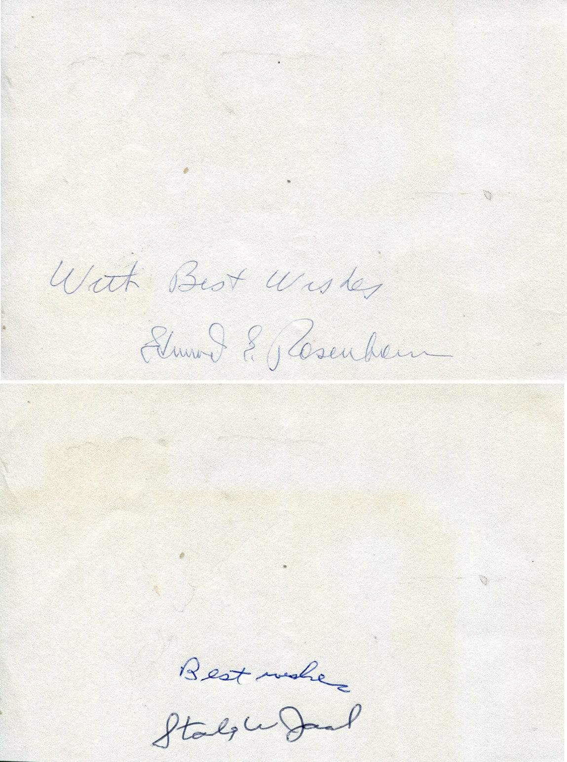 Rosenbaum, Edward & Stanley, Jacob autograph
