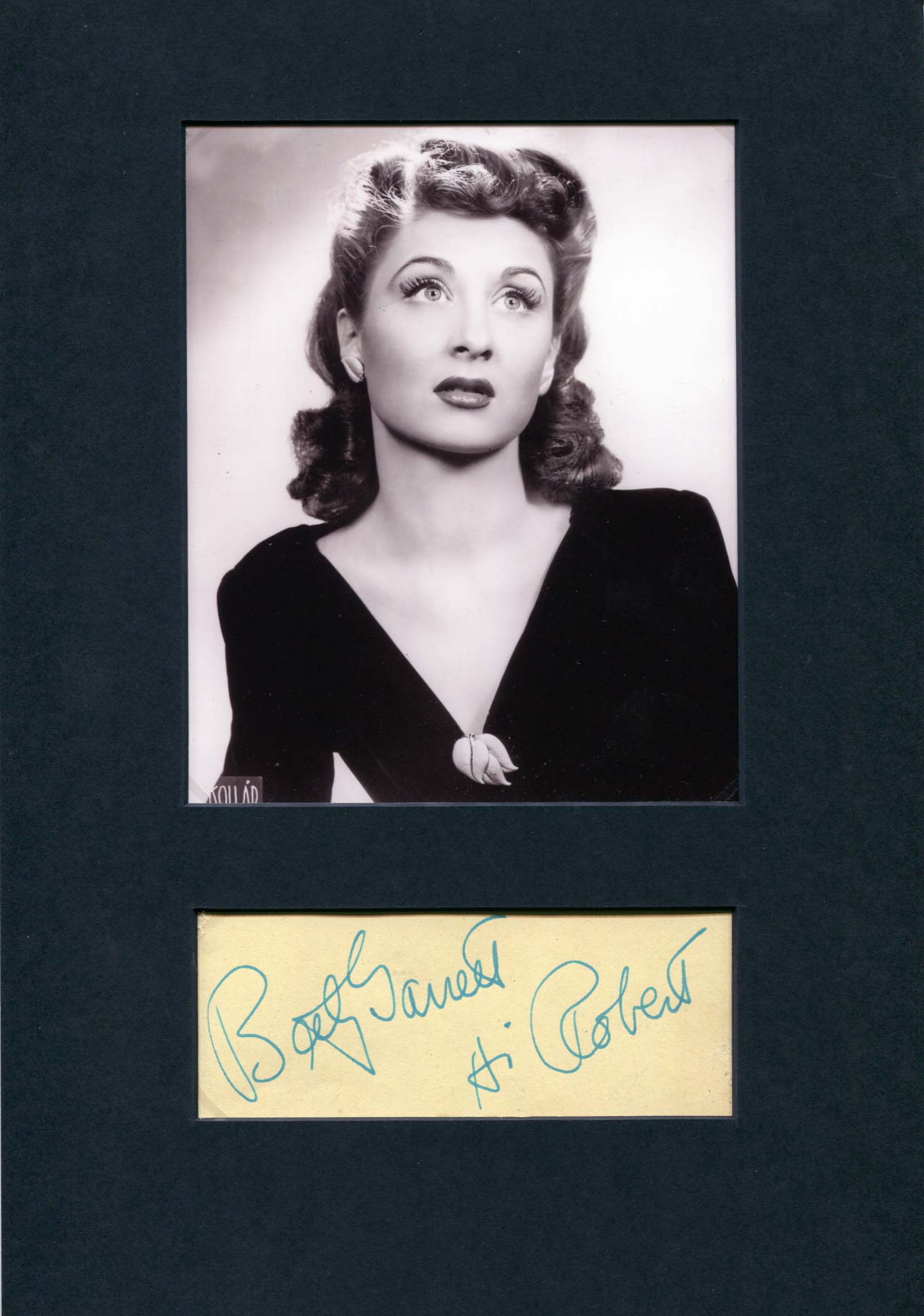 Garrett, Betty autograph