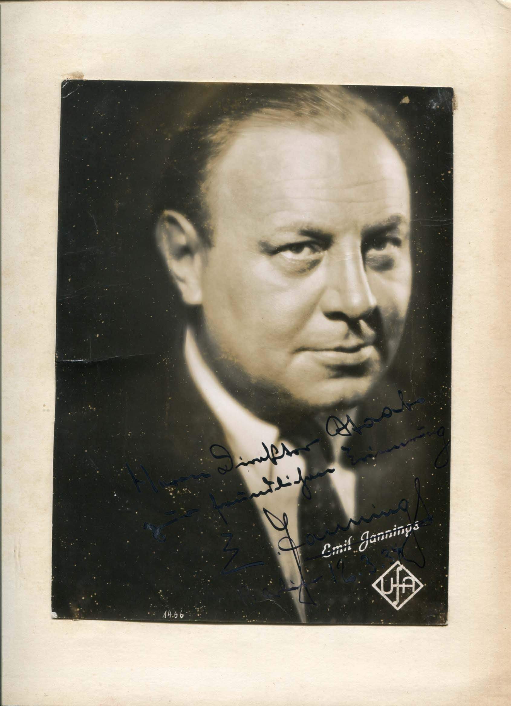 Jannings, Emil autograph