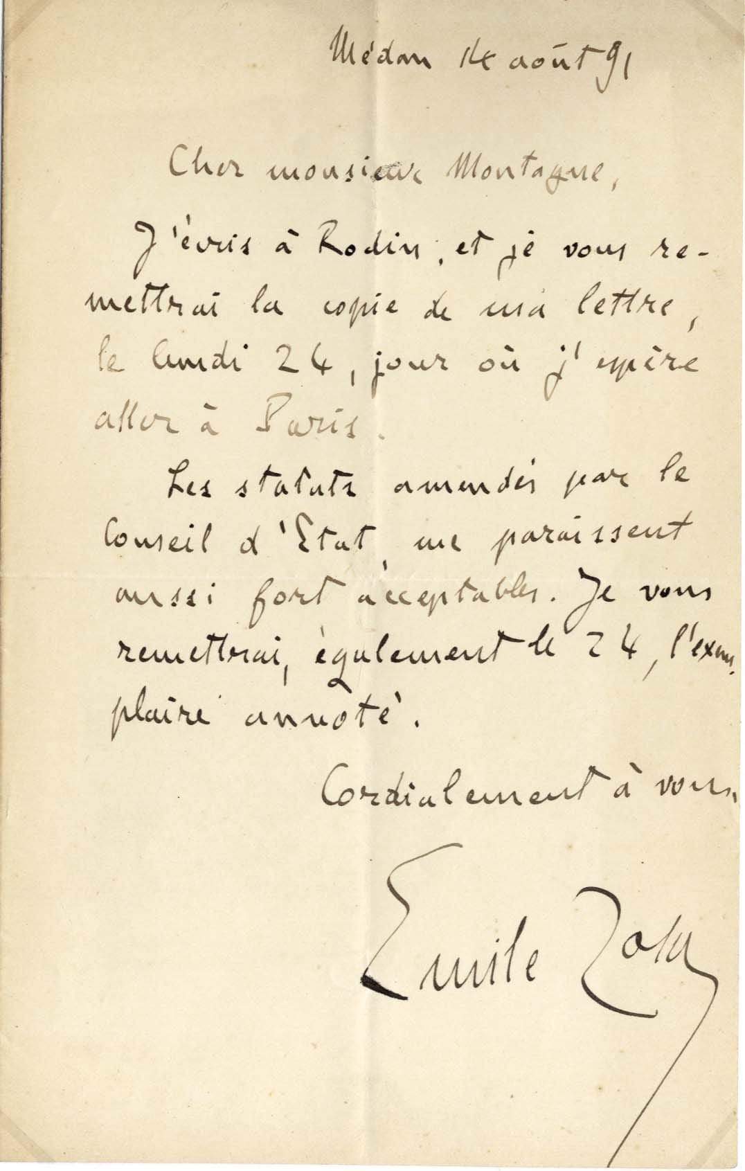 Emile Zola Autograph Autogramm | ID 6990914846869