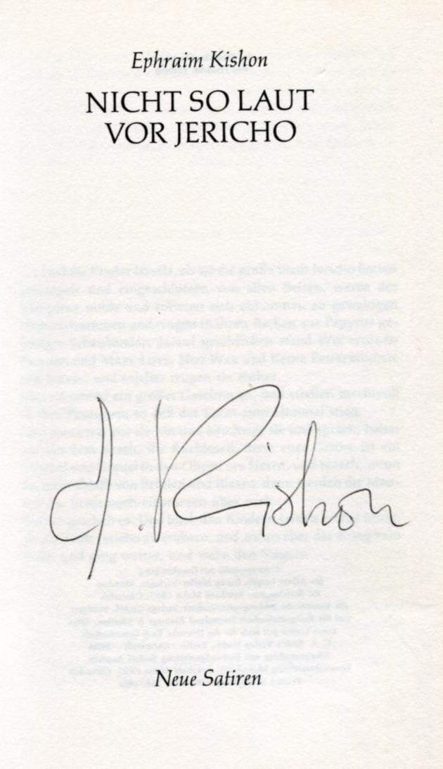 Kishon, Ephraim autograph