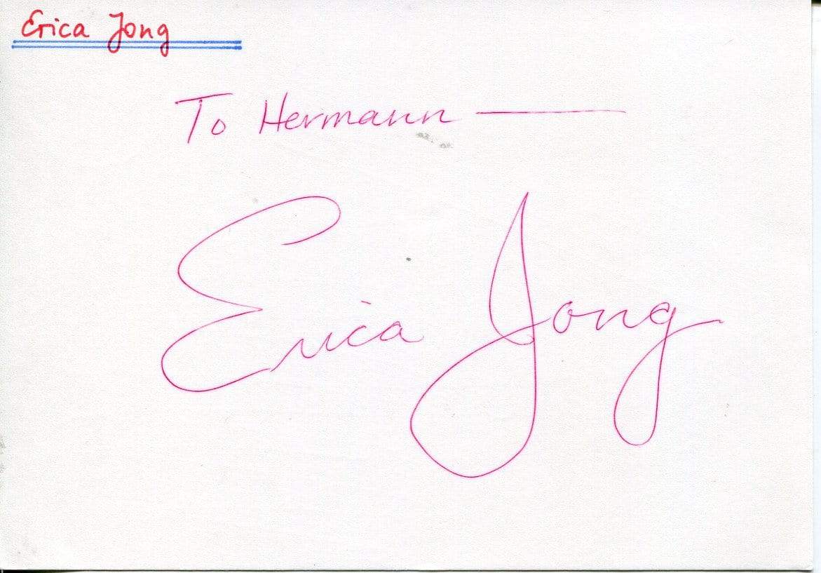 Jong, Erica autograph