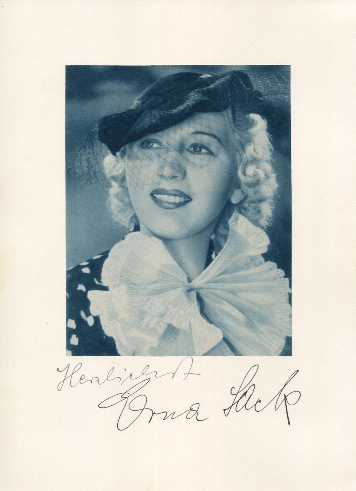 Erna Sack Autograph