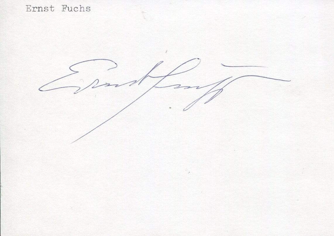 Fuchs, Ernst autograph